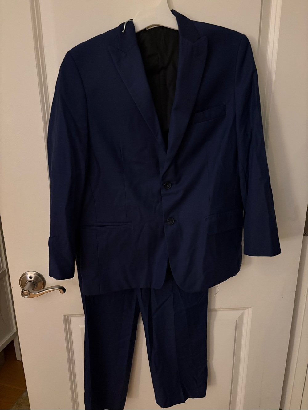 Calvin Klein Boys 12 Husky Blue Suit - Two-Piece Blazer & Pants - Picture 2 of 16